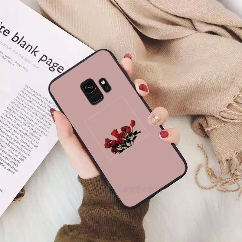 

Passion Red Yellow Pink Rose Sunflower Phone Case For Samsung Galaxy S5 S6 S7 S8 S9 S10 S10e S20 edge plus lite