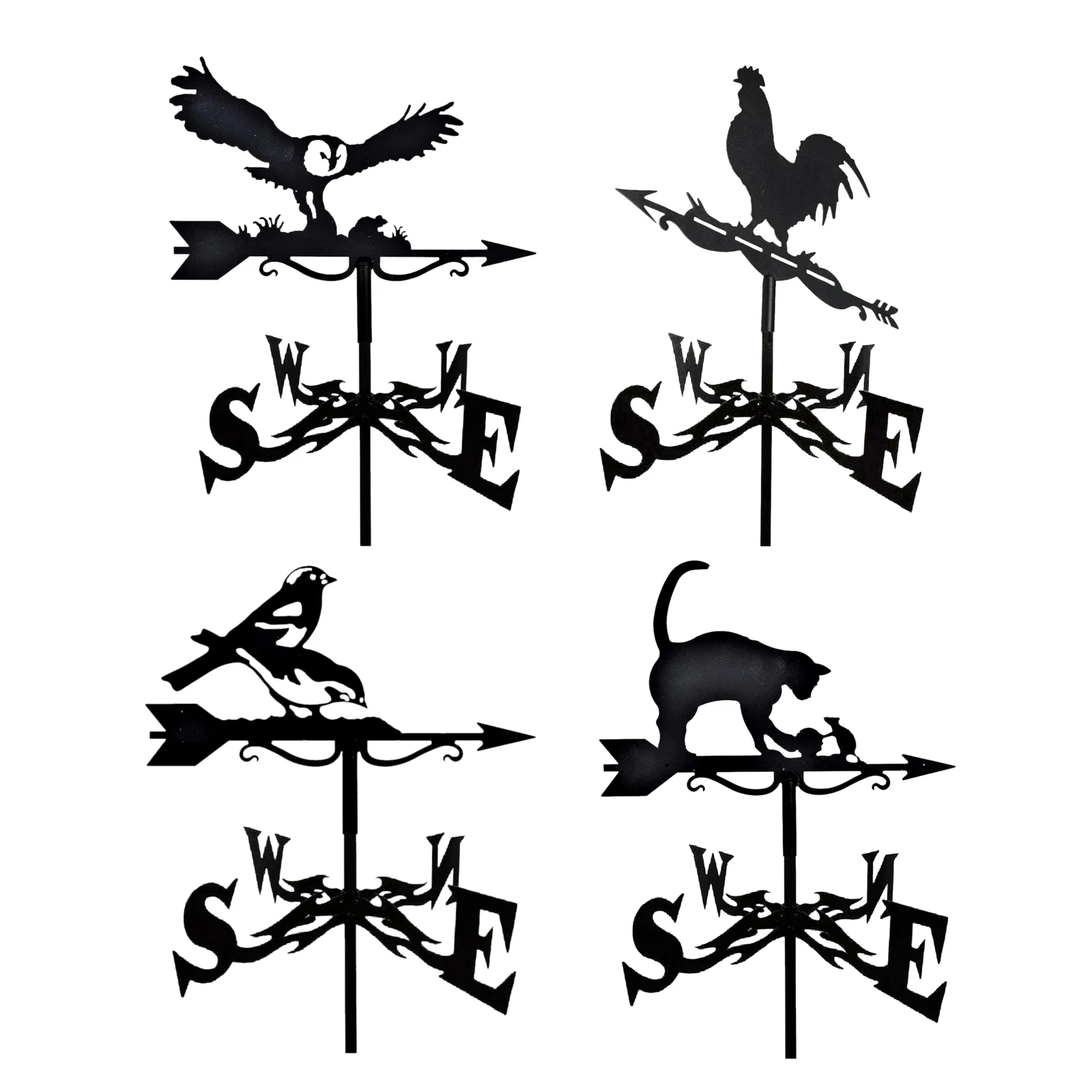 

Roof Mount Weathervane Farm Scene Garden Stake Weather Vane Metal Craft