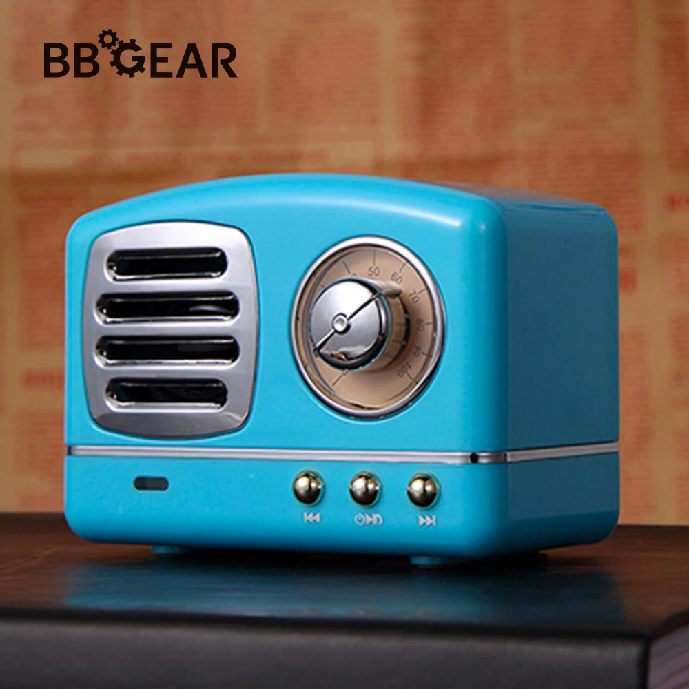 BBGear старый стиль ретро Bluetooth динамик мини портативный громкий динамик инновационный радио многоцветный Мобильный Bluetooth динамик радио