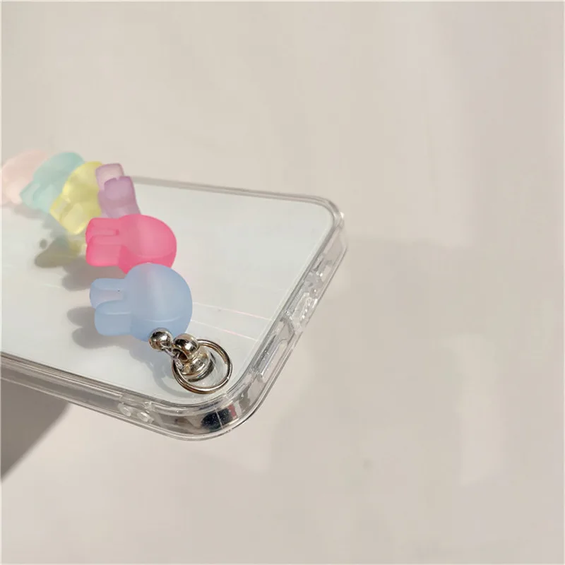 

Rabbit head candy chain is suitable for iPhone 12pro max mobile phone case for iphone 8plus aurora for iphoneX/XR
