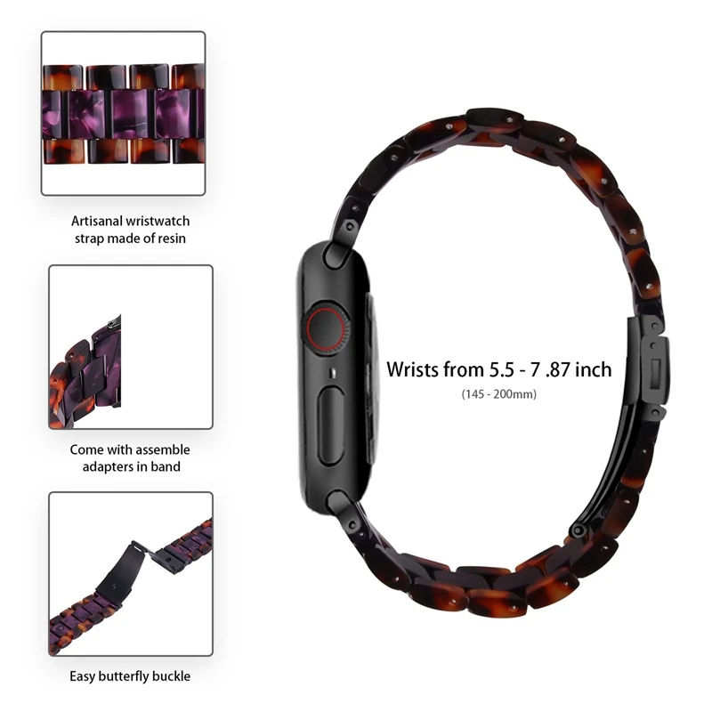 

Watchband for IWatch Apple Watch SE 38mm 40mm Series 1 2 3 4 5 6 Resin Band Wrist Strap
