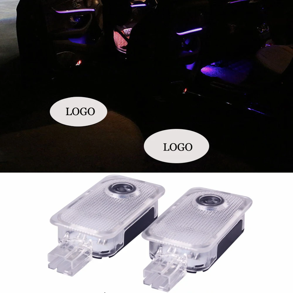 2 шт. светодиодный светильник для автомобиля с логотипом проектор добро