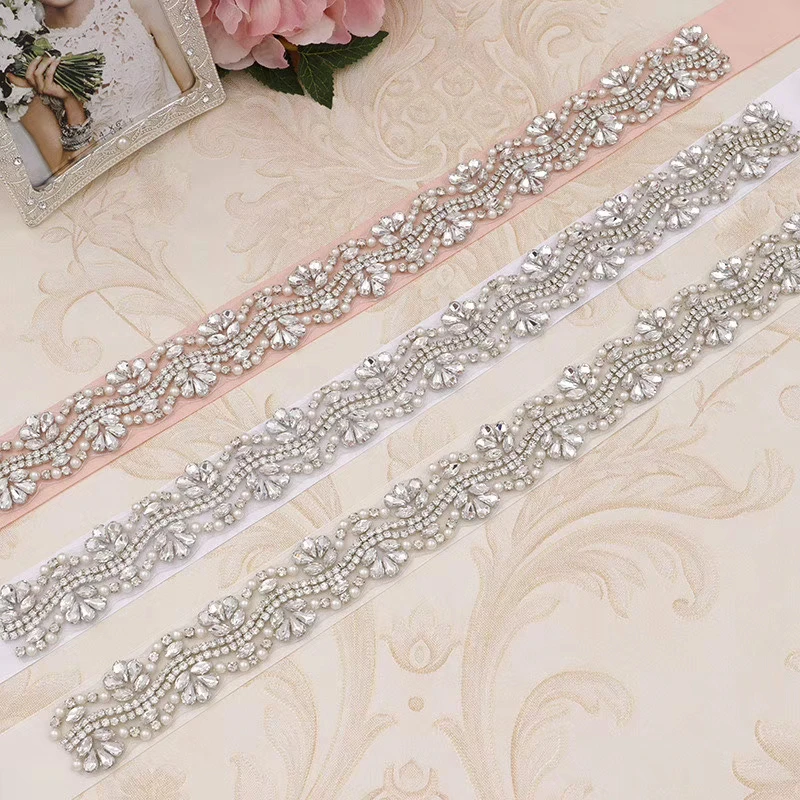 

Rhinestone Crystal Pearl Belts Wedding Bridal Belts Bridal Sashes