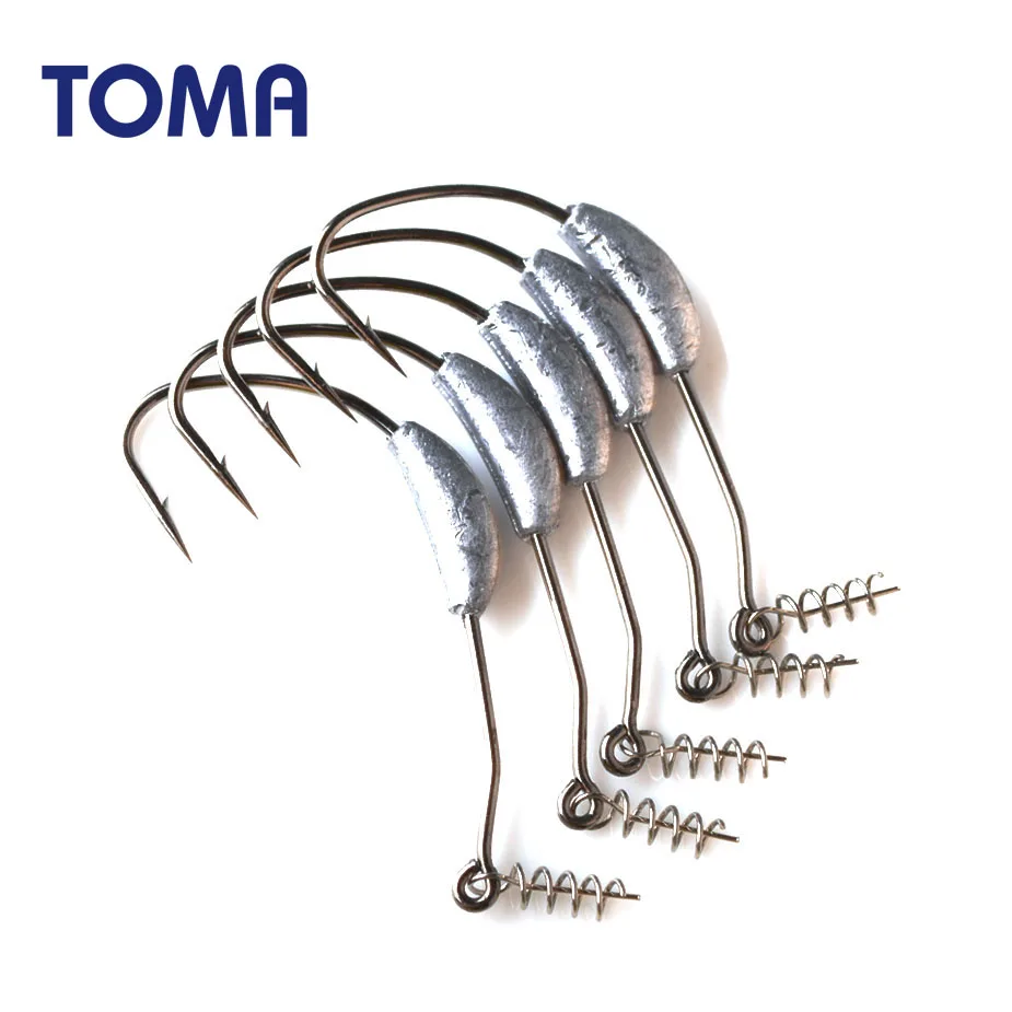 Рыболовный крючок TOMA Lead Jig Head 5 шт./лот 2 г 7 рыболовные крючки с бородкой и