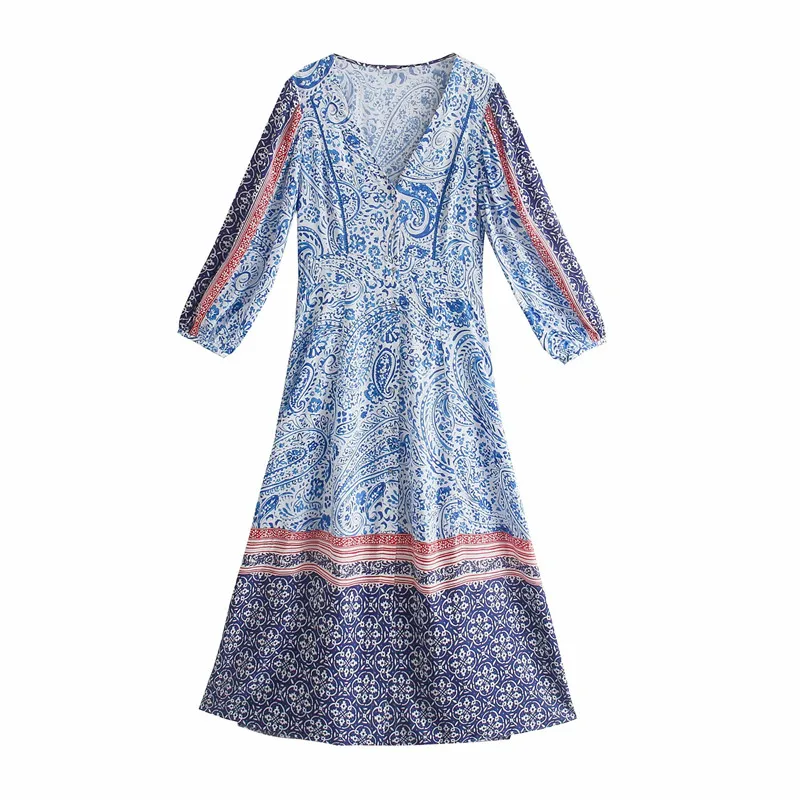 

Женское приталенное платье с V-образным вырезом, в китайском стиле