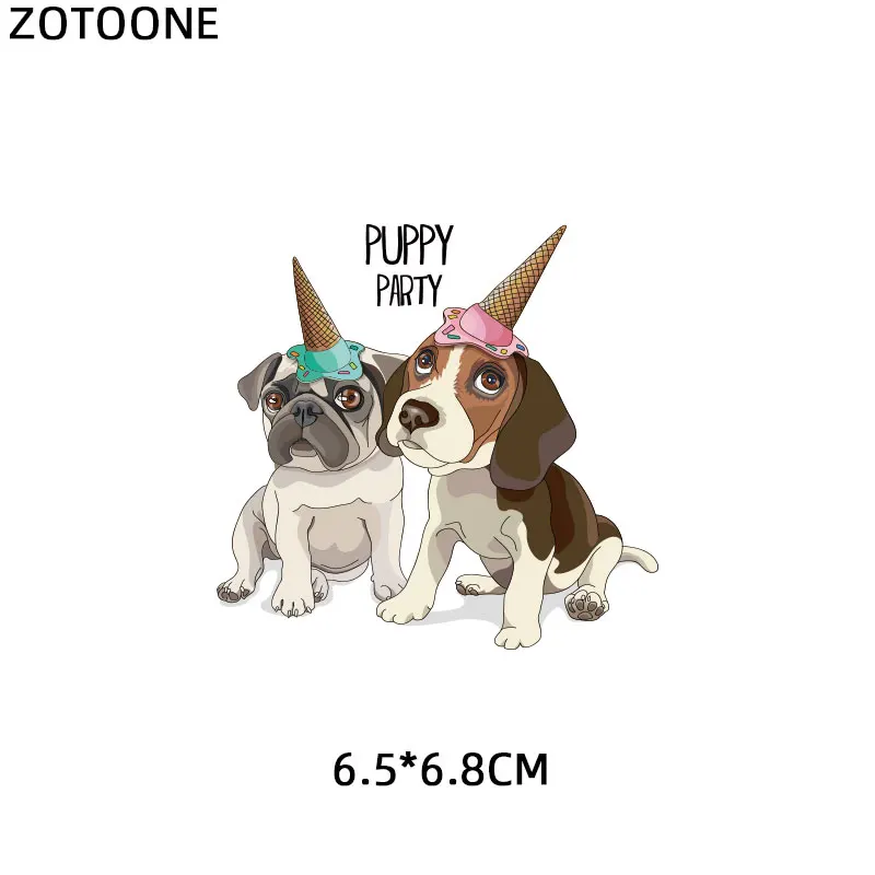 ZOTOONE Милая нашивка единорога утюжок на собачьем медвежонком патчи с