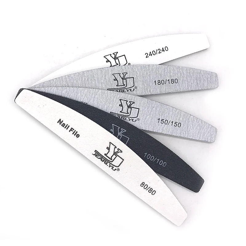 50 Pcs Professional Nail Files Sandpaper 80/100/150/180/240 nagel vijlen Nail Buffer Blocks Lime Curve Manicure Nail File Tools