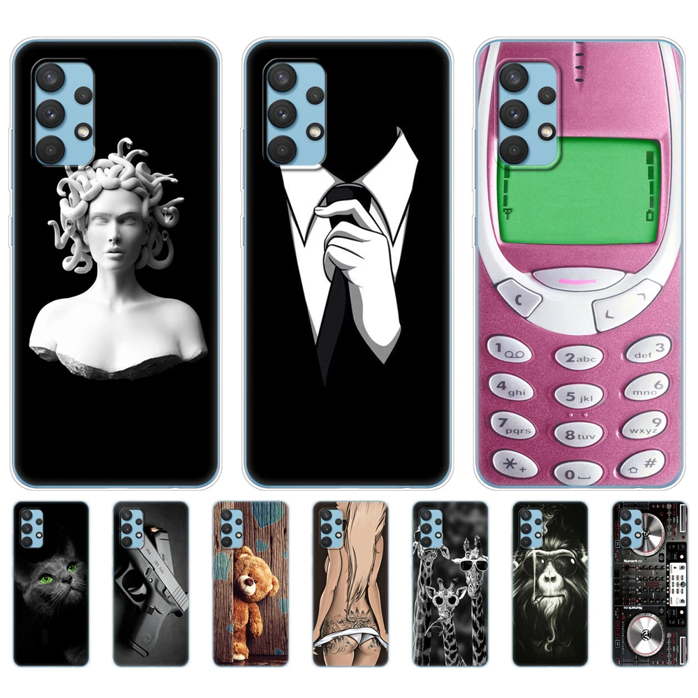 For Samsung Galaxy A32 A52 A72 Case Phone back Cover For Samsung A32 A52 A72 4G 5G 2021 silicon coque funda bumper
