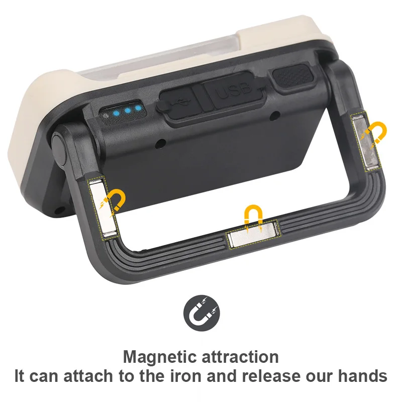 

XPG+COB Working Light Built-in Battery USB Charging Led Flashlight Rotating Folding COB Work Lamp Portable Lantern with Magnet