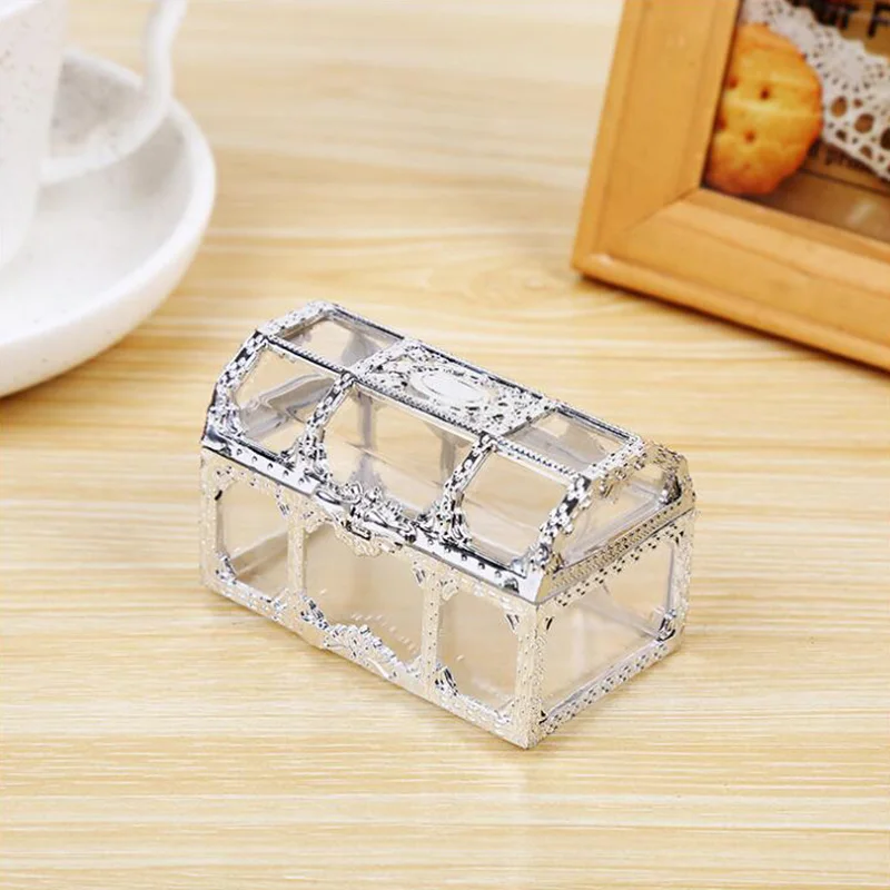Прозрачный Органайзер безделушка сундук для Хранения Драгоценностей настольные