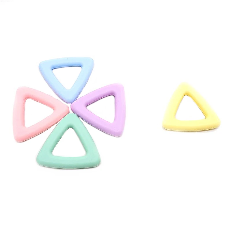 Chenkai 10 шт. силиконовые треугольные бусины для прорезывания зубов сделай сам Соска