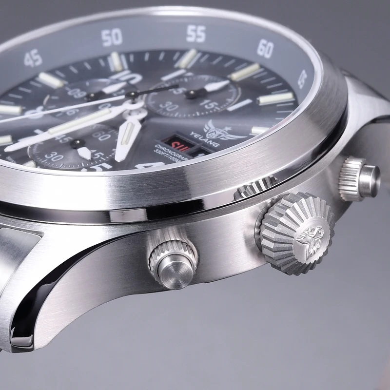 Часы-хронограф Мужские кварцевые водостойкие 100 м | Наручные часы