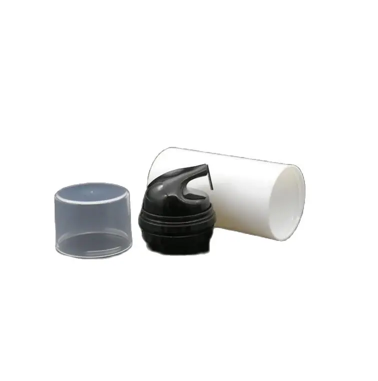 150 мл пластиковая безвоздушная бутылка белый/прозрачный белый корпус/прозрачная