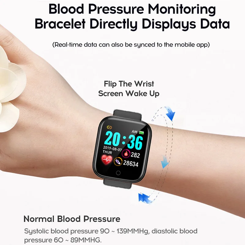 Женские Смарт-часы 2021 фитнес-трекер с Bluetooth монитором кровяного давления и