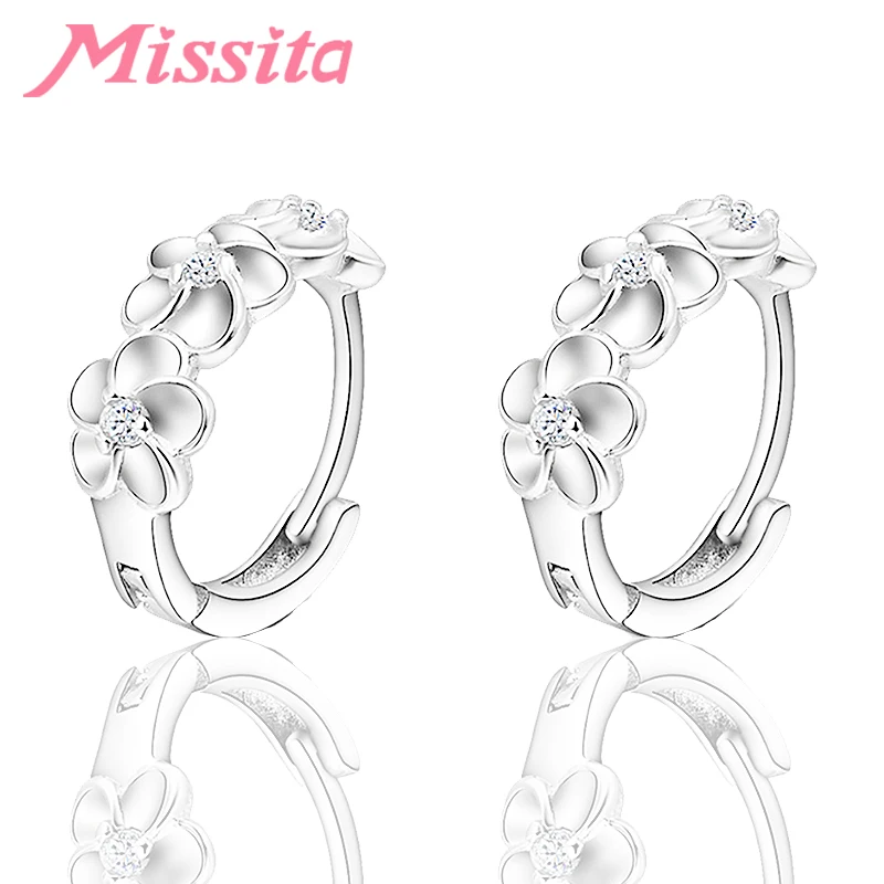 MISSITA новинка модная Маргаритка серьги с цветами для женщин серебряный цвет