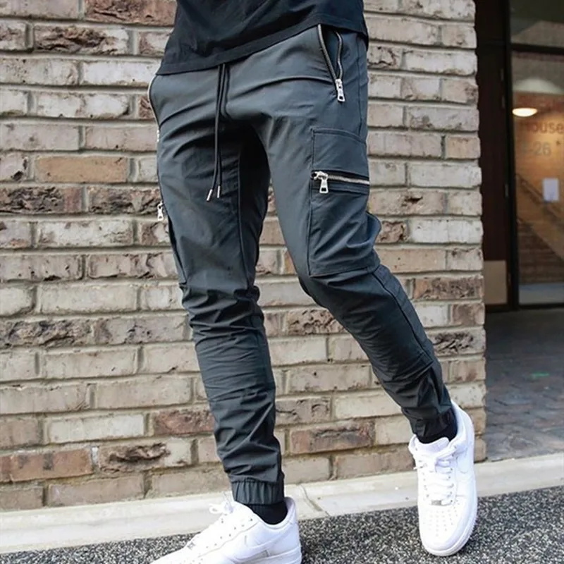 

Cargo Harem Pants Men Streetwear Multi Pockets Trousers Casual Track Pants Bodybuilding Sweatpants Fashion Harajuku Mens Pants