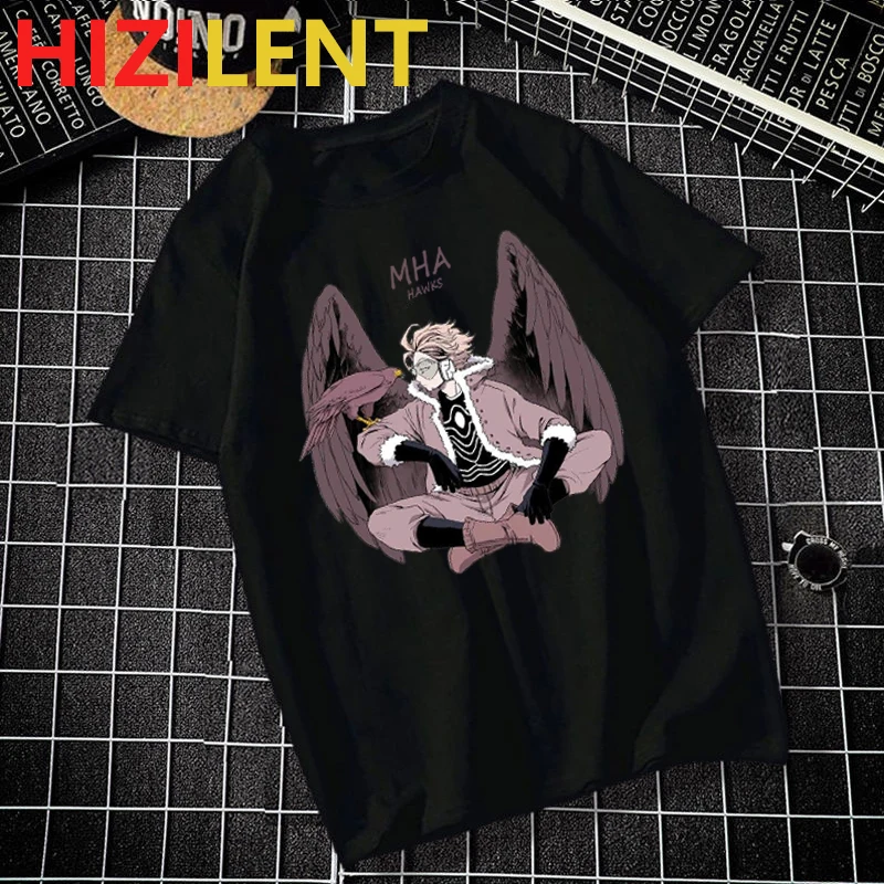 My hero Академии аниме harajuku для мужчин Графический Футболка Орел манга японский