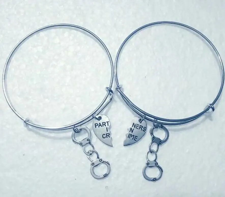 Браслет дружбы из сплава с надписью и змеей|Браслеты шармами| |