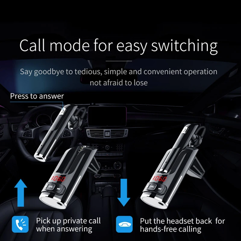 Беспроводная Bluetooth гарнитура CDEN с FM передатчиком Автомобильный MP3 плеер