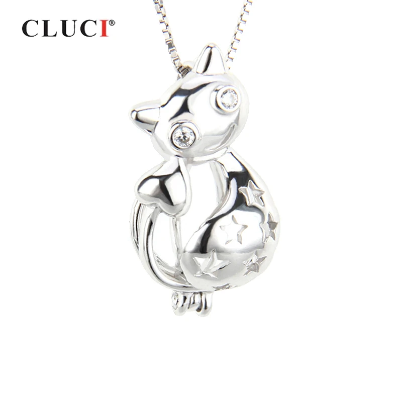 Кулон женский из серебра 925 пробы с жемчугом и котом|pendant cage|pendant womanpendant |