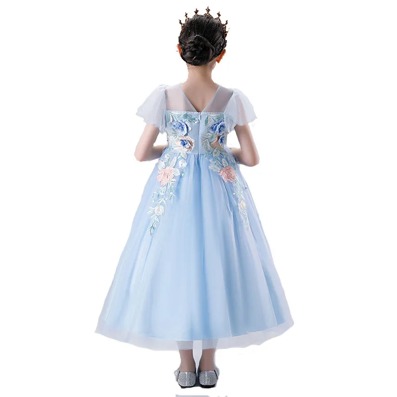 Милые женские ботильоны с вышивкой С цветочным узором для девочек выступлений