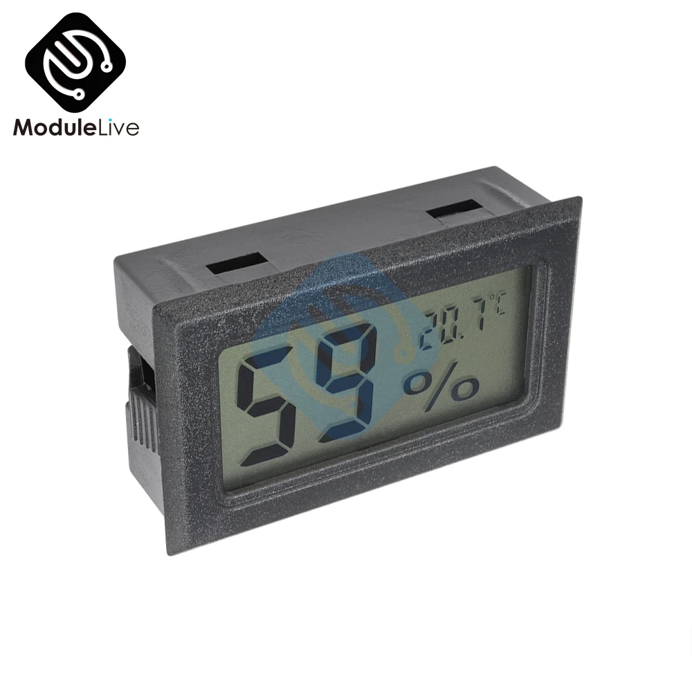 Мини ЖК дисплей цифровым термометром и гигрометром декоративные часы для