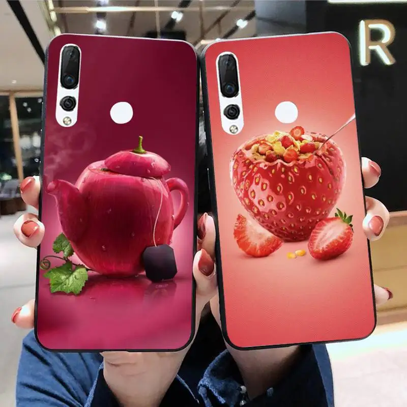 

Interesting fruit shape Bling Cute Phone Case for Huawei Honor 30 20 10 9 8 8x 8c v30 Lite view pro