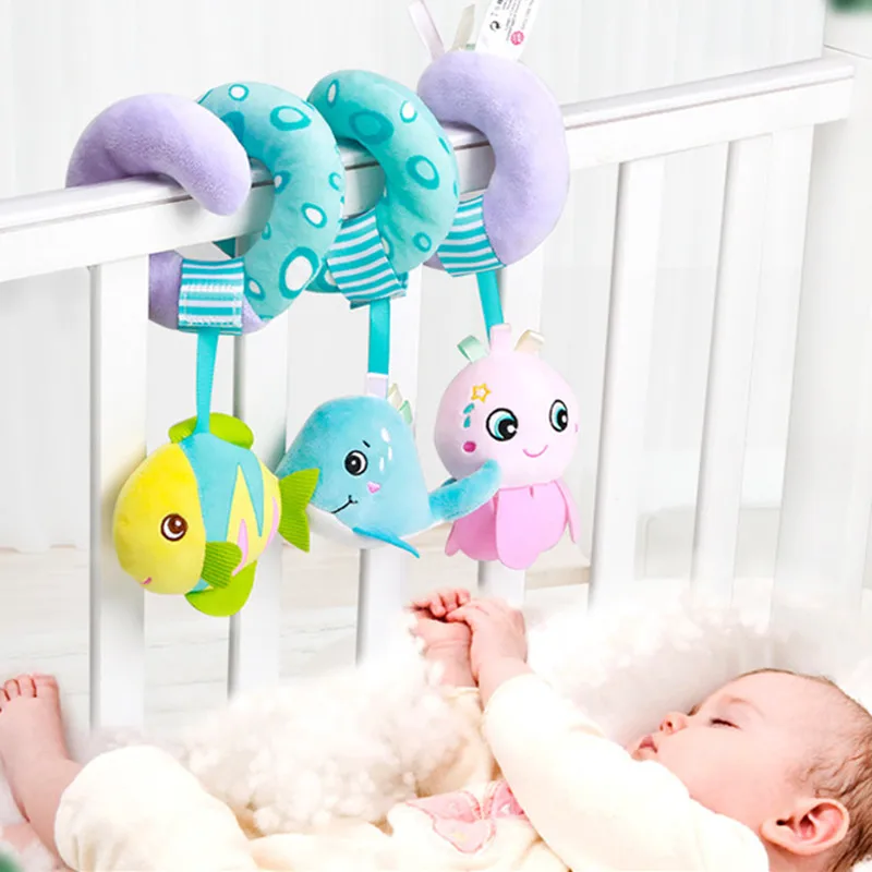 Игрушки для маленьких детей на возраст от 0 до 12 месяцев кровать подвеска на коляску кроватку погремушки для детей младенцев Плюшевые погре... от AliExpress WW