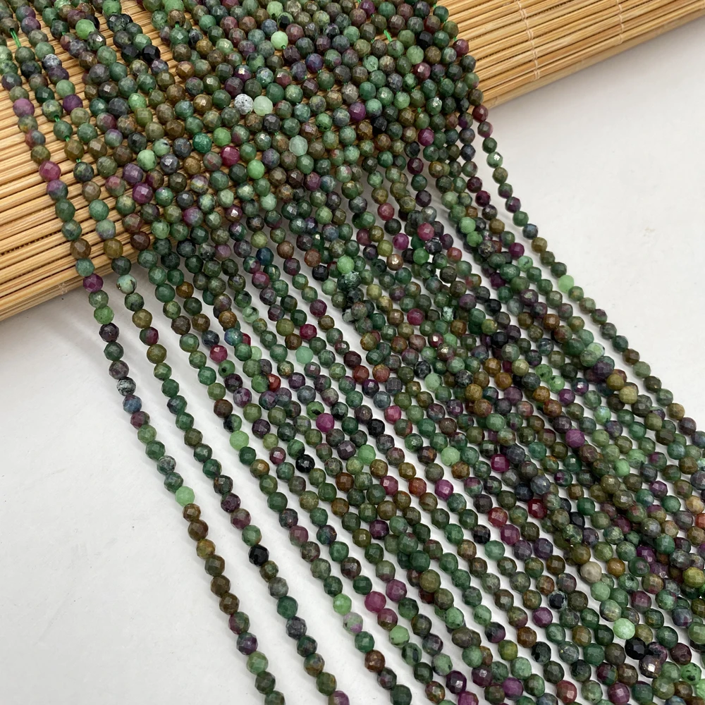 

Круглые граненые эпидоты, каменные бусины россыпью для изготовления ювелирных изделий, аксессуары «сделай сам» для браслетов, ожерелий, по...