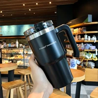 890600ml stainless steel coffee thermos mug travel tumbler cups vacuum flask thermos bottle with straw garrafa termica gift
