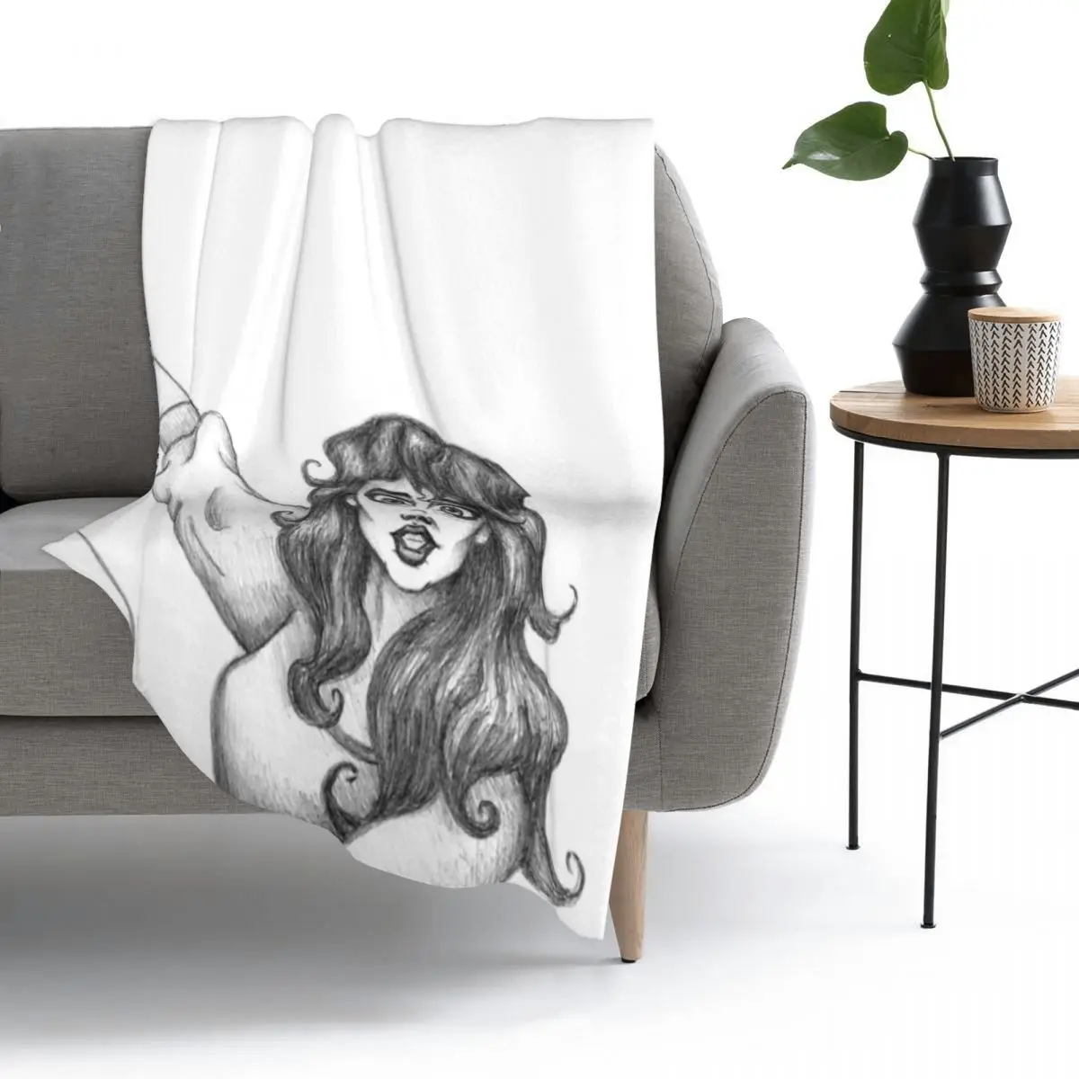 

Kate Bush Inspired Illustration Blanket Flannel Portable Throw Blankets Sofa Throw Blanket for Home Bedroom Outdoor Throws Quilt