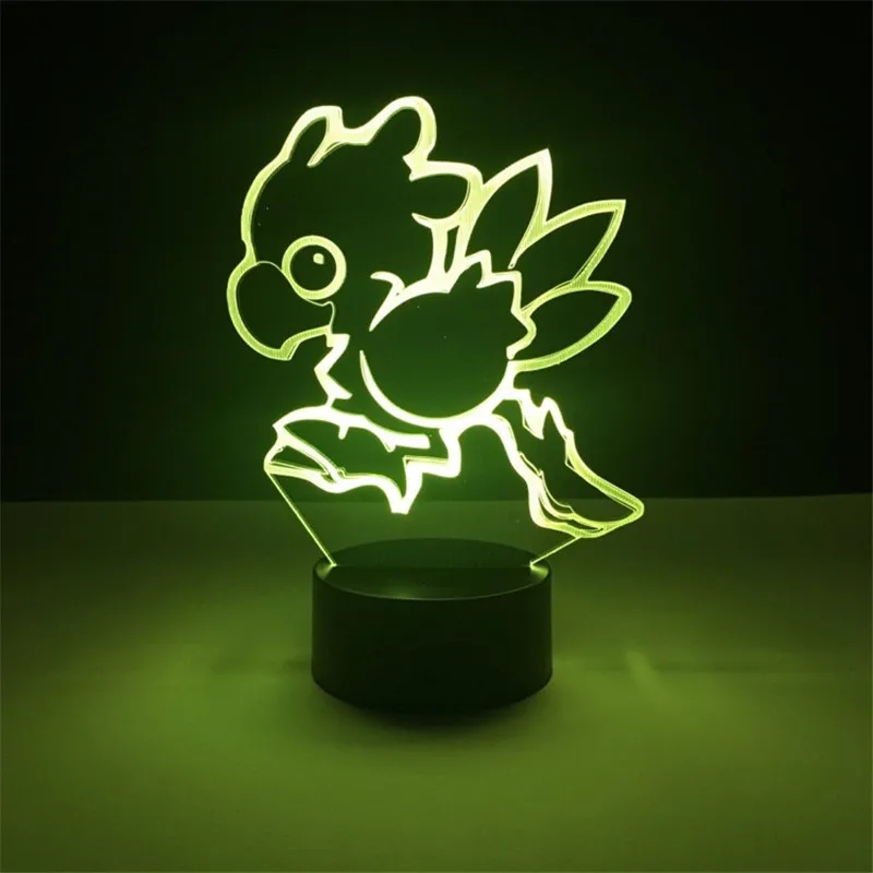 Фигурка аниме Chocobo фигурная лампа 3D Детский милый светодиодный ночник