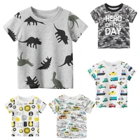 children t shirt for boy summer animal print dinosaur boys t shirt for girls tops cartoon kids t shirt casual clothes 1 8 yrs