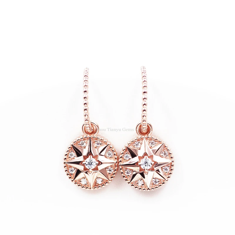 Женские серьги капли Tianyu белые из стерлингового серебра свадебные ручной работы