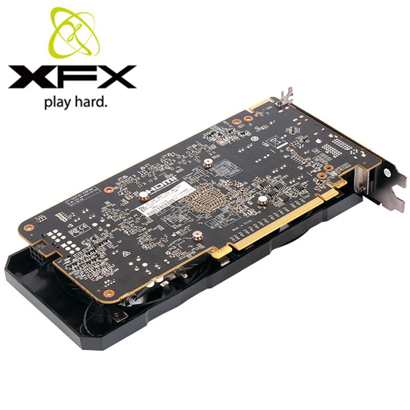 XFX Графика карты R7 370 R9370 4 Гб 256Bit GDDR5 видеокарта AMD R9 300 серии VGA 4G б/у|Видеокарты| |