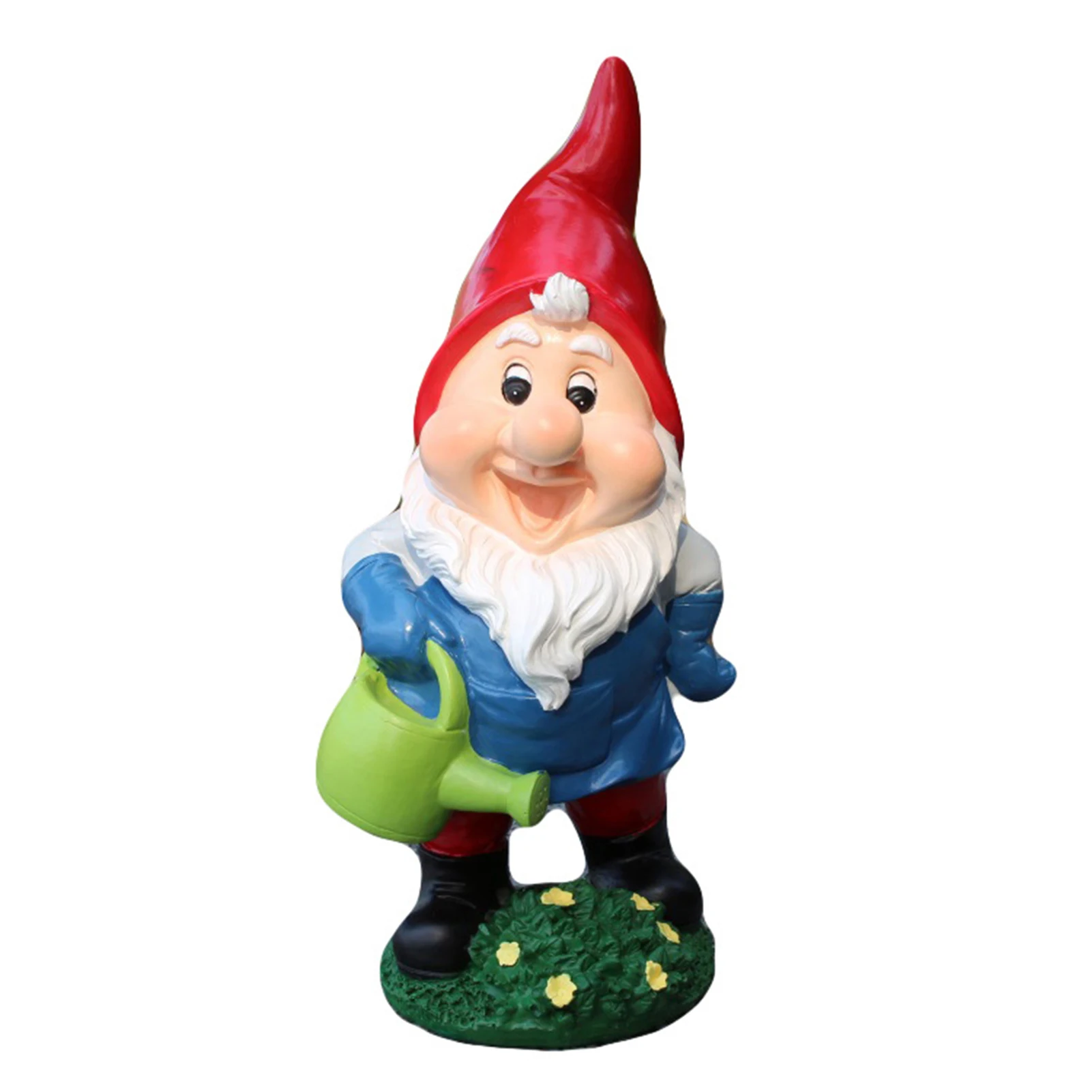 

Resin Figurines Garden Gnome With Watering Can Cute Garden Decoration Statue Gnome Decoration Villa Home Figurines Decoration