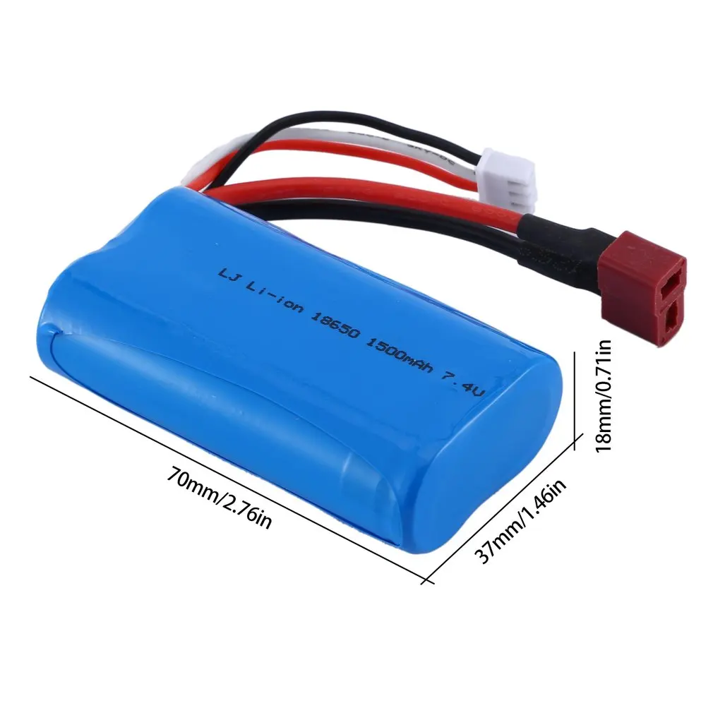 

7.4V 1500mAh Lipo Battery For Remote Controller RC Boat Car 18650 Battery Lipo 2S 7.4 V 1500 Mah 18650 2S JST SM T PLUG