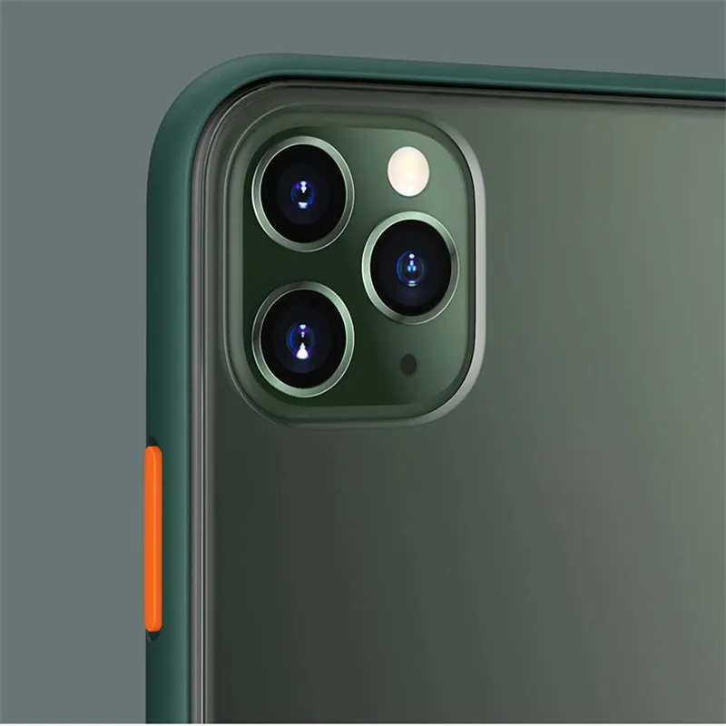Матовый чехол для Iphone 6 6S Plus 7 8 ТПУ силиконовый X XS XR Max 11 11Pro Прозрачный задней