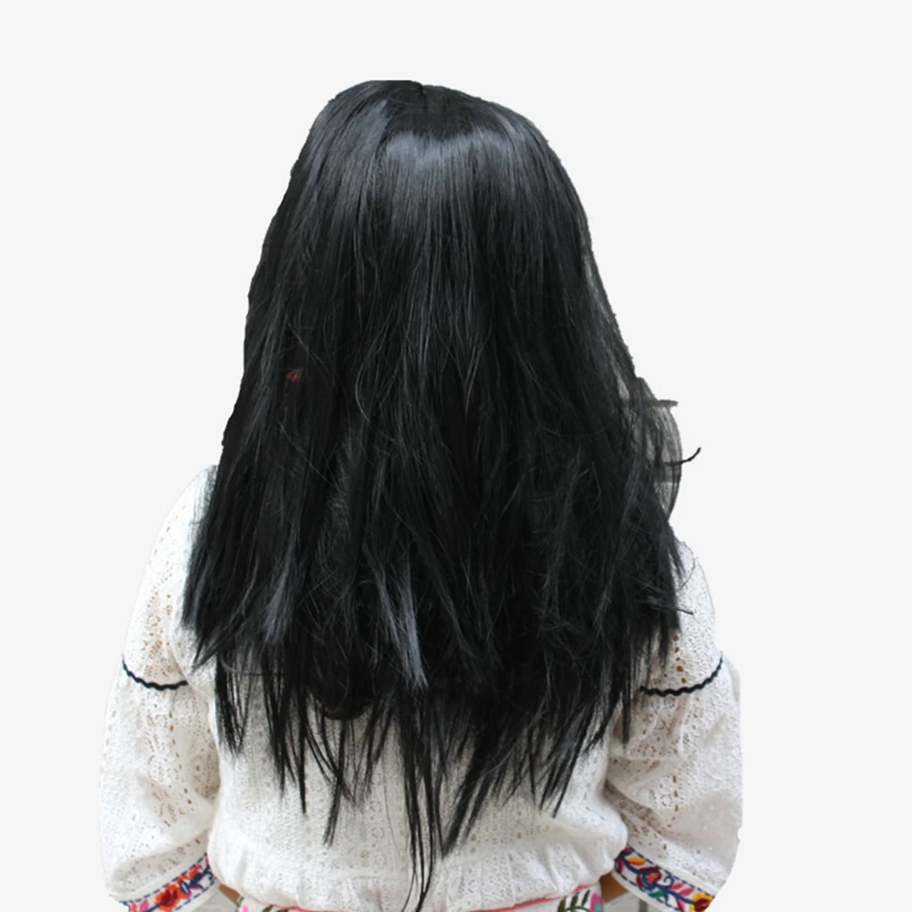 

Waylike Halloween Long Hair Zhen Zi Mask Scary Full Face Latex Mask Cosplay Adult Masquerade Scary Latex Mask