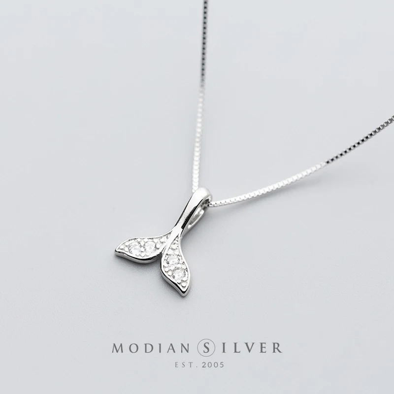 Modian 2019 Новинка 100% стерлингового серебра 925 пробы Модные прозрачные CZ ожерелья