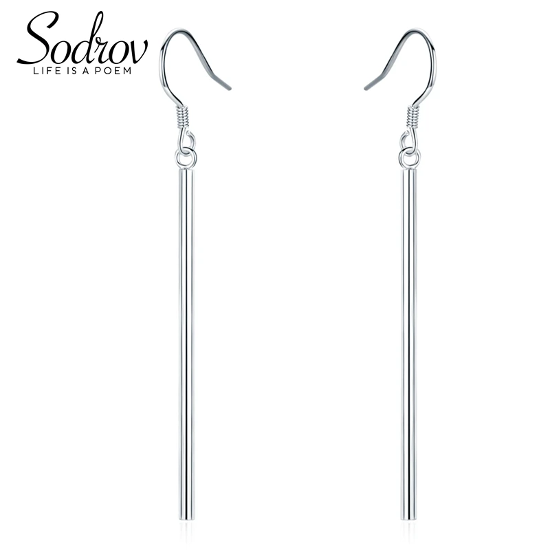 SODROV модные серьги из стерлингового серебра 925 пробы с завышенной кисточкой