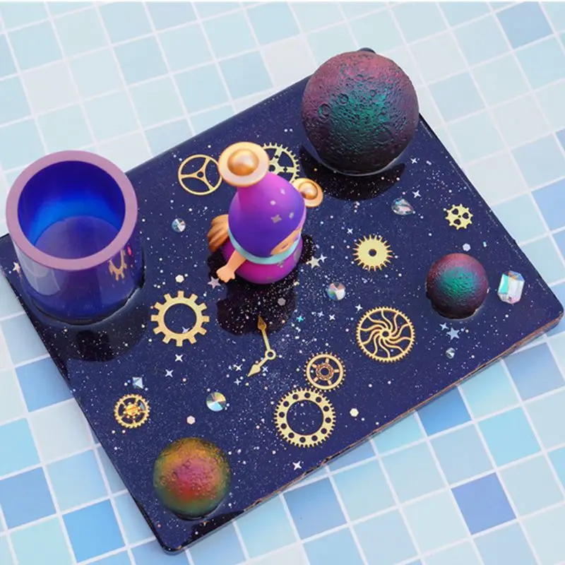 Планета Луна Небо Сфера космический мяч смолы литейная форма для кулона