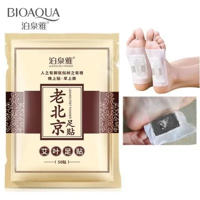 

BIOAQUA Old Beijing Ai Grass Foot Pads Slimming Foot Patch Health Loss Weight Feet Mask Help Sleep Body Care 50pcs=25Pairs