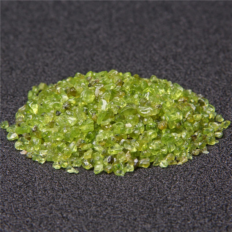 Непробиваемый натуральный Перидот (оливин) чип камень упали зеленый гравий с