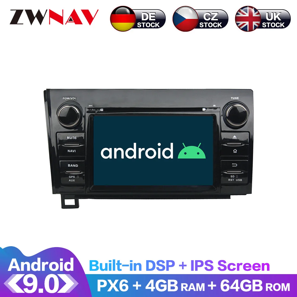 

Android 9 IPS Screen PX6 DSP For Toyota Sequoia / Tundra 2010 2011 2012 Car DVD Player GPS Multimedia Player Radio Audio Stereo