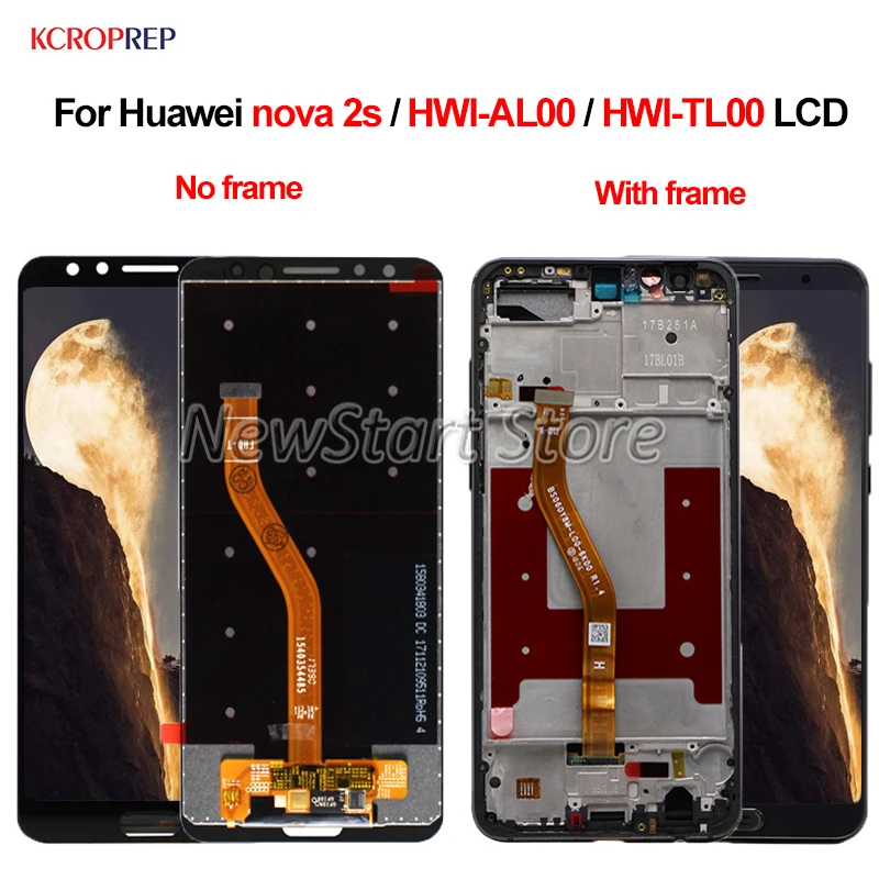 Для huawei nova 2s HWI-AL00 HWI-TL00 ЖК-дисплей кодирующий преобразователь сенсорного экрана в сборе 6," для huawei nova 2s ЖК Запасные части