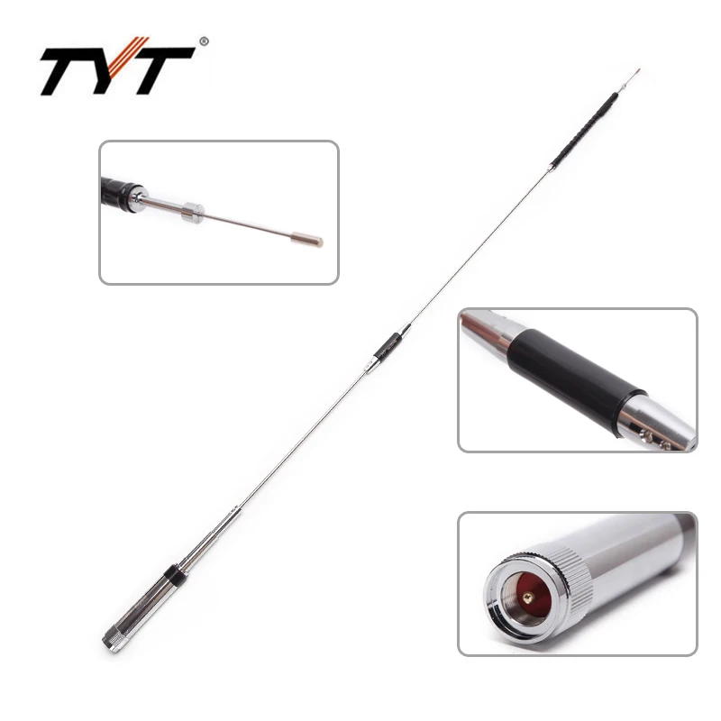

2pcs NEW TYT Authentic TH-9800 Plus High Gain Quad-band 29/50/144/430Mhz Antenna for Car Radio TYT TH-9800 Plus Mobile Radio