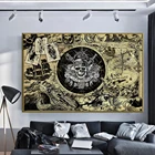 Картина на холсте Пираты Карибского моря Мао Кун Карта сокровищ плакат по мотивам фильма настенная печать современный Декор для дома гостиной