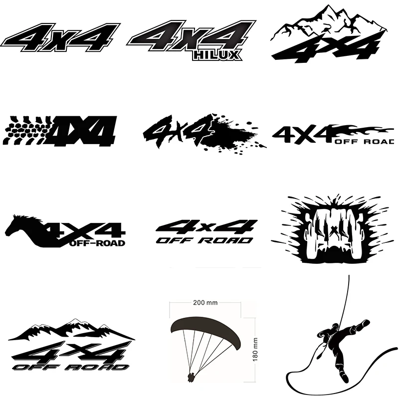 

1 шт. 4x4 Наклейка Виниловая наклейка для внедорожника 4x4 для land rover chevy revo vigo dmax Приключения грязь забавная наклейка