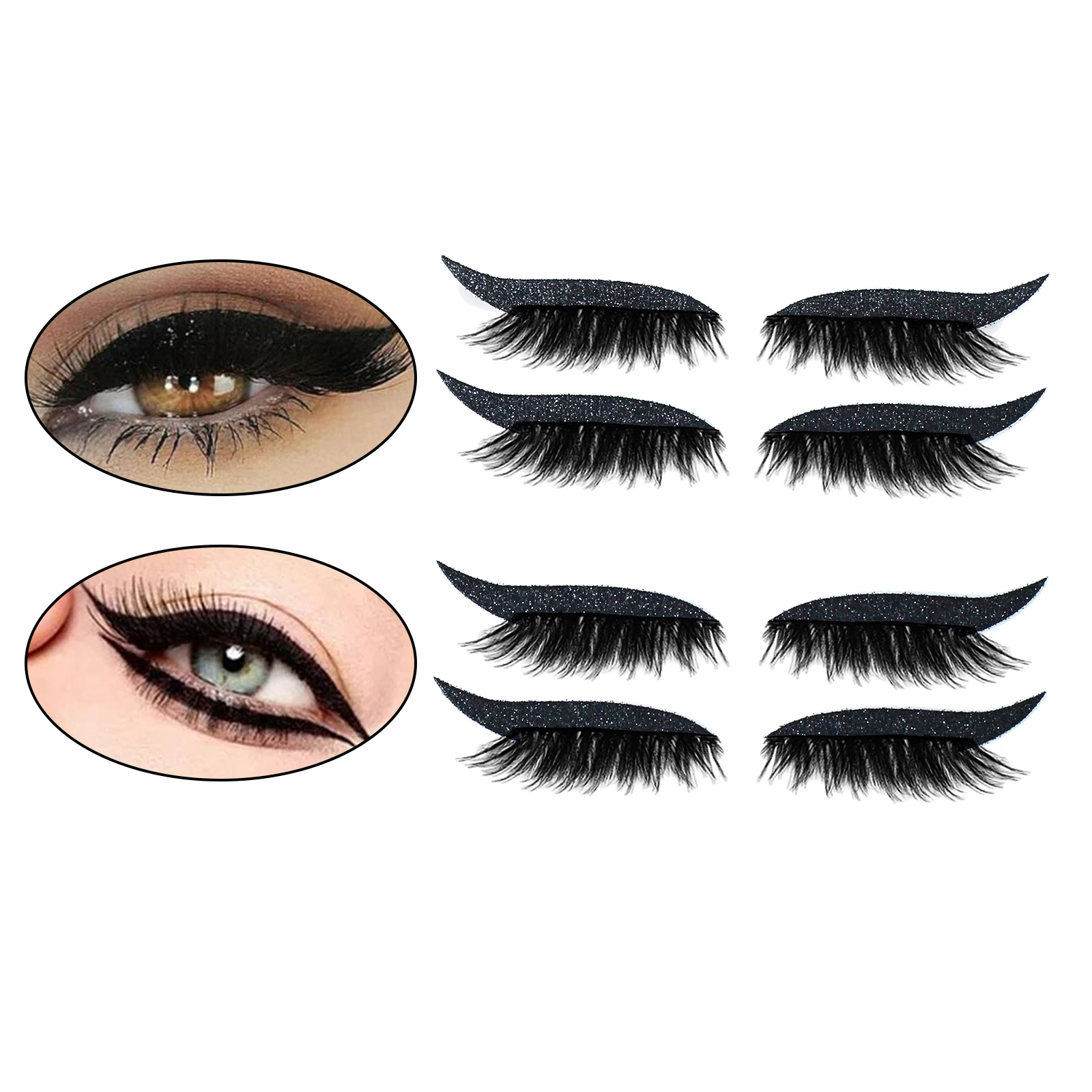 

Fashion Reusable Invisible Tape Self Adhesive BlingBling Lash Stickers Women